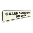 thumbnail image 3 of Guard Pet On Duty Novelty Sign, Metal Wall Decor - 4x18 inches, 3 of 4