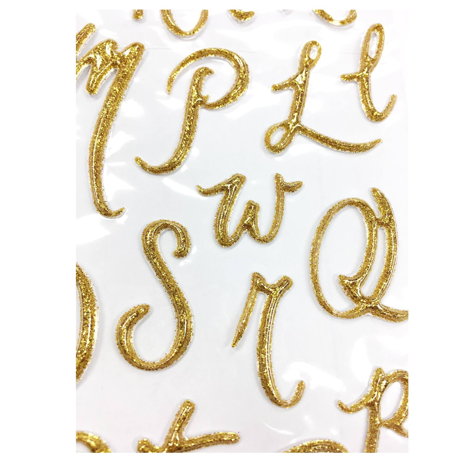 Recollections Glitter Puffy Alphabet Stickers, 12 Pack