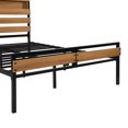 thumbnail image 4 of Metal and Wood Bed Frame with Headboard and Footboard, Full Size Platform Bed, No Box Spring Needed, Easy Assembly(Black), 4 of 6