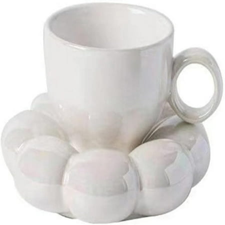 

QIBAXXYL Elevate Your Coffee Ritual with this Luxurious High-Quality Ceramic 7oz Espresso Cup and Saucer Set - Sophisticated Fashionable and Perfect for Specialty Coffee Beverages - Ind