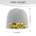 thumbnail image 4 of Yellow Camouflage Beanie Hat Men Women Warm Printed Cap Knit Beanies Hats Outdoor Winter Gray, 4 of 6