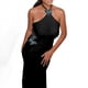 thumbnail image 2 of Vestido de Cóctel con Cuello Halter, , Semiformal, para Mujer, -Verano 2025, Sin Espalda y con Escote Halter Negro M, 2 of 7