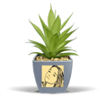 thumbnail image 1 of Simple Occident Vogue Frail Portrait Fake Pineapple Flower Pot Vase Mini Decor, 1 of 3