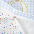 thumbnail image 4 of jejeloiu Gold Sparkling Print Monogram Q Duvet Cover Set For Kids,Blue Plaid Buffalo Design Bedding Full For Girl,Colorful Stars Reversible,3-Piece(No Comforter), 4 of 6