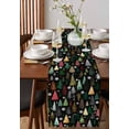 thumbnail image 4 of Christmas Tree Table Runner 90 Inches, Winter Colorful Xmas Trees Snowflakes Bed Runner Dresser Scarves Tabletop for Indoor Outdoor Parties/Ceremony/Banquet, 13" x 90", 4 of 8