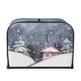 thumbnail image 2 of Cauagu Watercolor Winter Landscape For Christmas for 4 Slice Toaster Cover (11.4''×7.9''×7.5'') Bread Machine Cover Toaster Protector Kitchen Appliance Dust Cover, 2 of 7