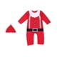 thumbnail image 2 of Primer traje navideño para bebé, pelele de Papá Noel con sombrero, ropa bonita para recién nacido, regalo de fotografía de Otoño Invierno 95 rojo, 2 of 9