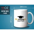 thumbnail image 6 of Graduation Mug White 11oz - Phinished Class 2022 - PhD Graduation College Student Doctoral Degree, 6 of 7
