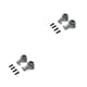 thumbnail image 1 of Bewildely 2 piezas de copa de dirección de coche RC, copas delanteras para vehículos, reparación de juguetes para automóviles, accesorios Type2 NO2, 1 of 6