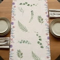 thumbnail image 5 of Table Runners 36 Inches Long Dress Scarves, Spring Floral Pig Farmhouse Kitchen/Dining Table Runner, Short Coffee Tablerunners, Weeping Flowers Leaves Farmhouse Rustic 13x36 Inch, 5 of 9