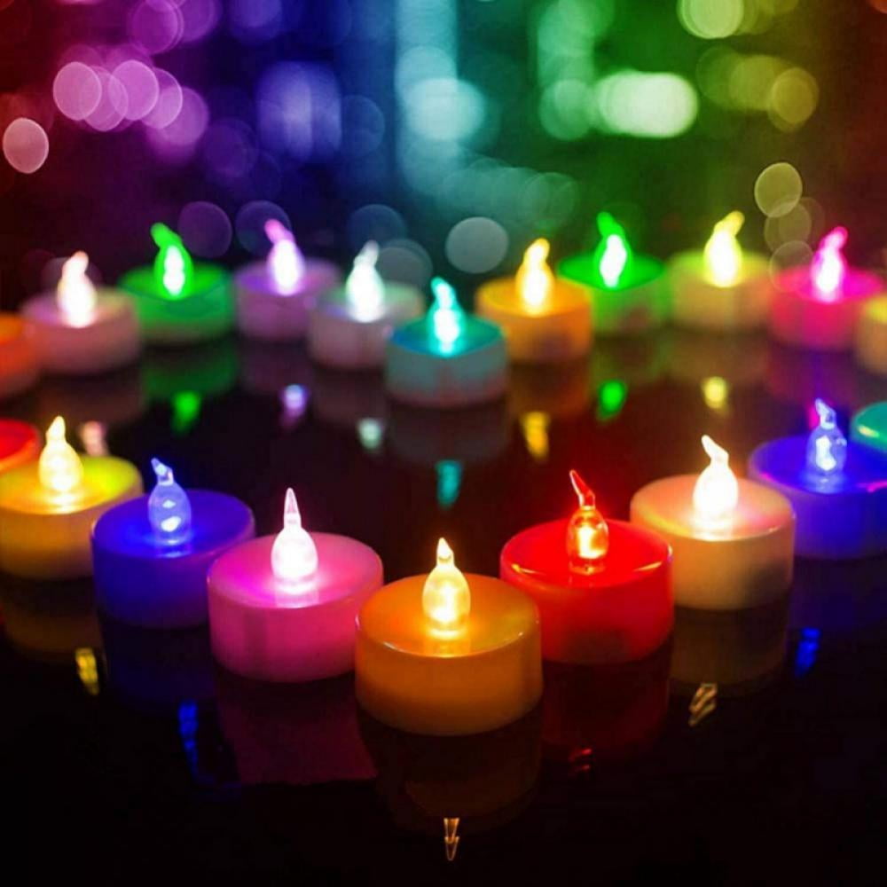 6 Pcs Color Changing LED Tea Lights Bulk, Flameless Tealight Candles