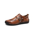thumbnail image 1 of UKAP Mens Breathable Low Top Flats Wedding Vintage Round Toe Yellow Brown 8, 1 of 8