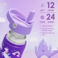 thumbnail image 3 of Botella SANDJEST 355ml Unicornio para Niños Aislada de Acero Inoxidable, 3 of 7