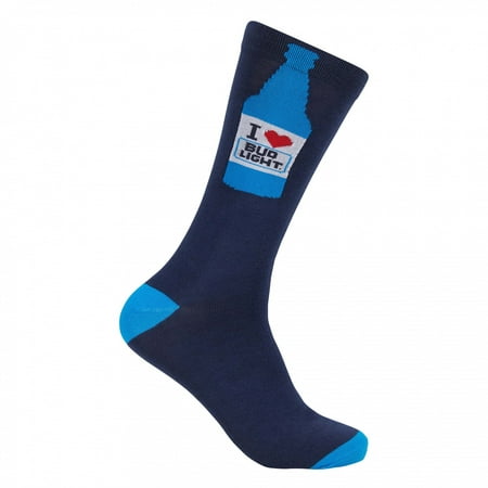 Bud Light I Heart Bud Light Crew Socks (Sock Size 10-13)