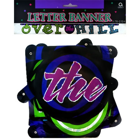 Over the Hill Letter Party Banner