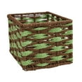 thumbnail image 3 of Caja organizadora de canasta tejida portátil de almacenamiento de almacenamiento para contenedor de contenedor de contenedores para baño de 22cmx16cmx14cm, 3 of 8