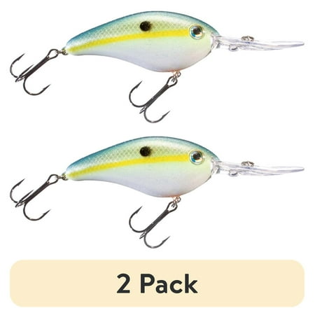 (2 pack) Strike King ProModel Crankbait S6XD Chartreuse Sexy Shad Hard Bait Lure
