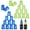 24Pcs Dark Blue+Green, variant on 24Pcs Sport Stacking Cups, Speed Training Game for Challenge Competition, Plastic Stacking Cups, Classic Family Game for Adults, Blue+Green
