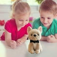 thumbnail image 5 of Home Decor Plush​​ French Bulldog Plush Toy Realistic Stuffed Animal 9-inch Soft Fluffy Puppy with Bowtie Collectible Home Decor Gift Dog Breed Replica​​, 5 of 7