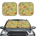 thumbnail image 2 of Balery 2 Piece Floral with Butterflies Car Windshield Sun Shade|Foldable Front Windshield Shade for Car Front Window for Most Sedans SUV Truck-Small, 2 of 7