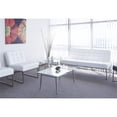 thumbnail image 3 of Office Star Brooklyn Clear Tempered Glass Top Coffee Table with Nickel Brushed Legs, 3 of 4
