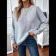 thumbnail image 5 of Suéteres de Mujer de Otoño, Informales, de Larga, Ligeros, de Gran Tamaño, Tipo Pulóver Gris L, 5 of 10