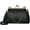 Black, variant on Women Small Vintage Chains Handbag - Pu Leather Kiss Lock Purse