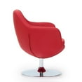 thumbnail image 4 of Manhattan Comfort Caisson Faux Leather Swivel Accent Chair in Red (Set of 2), 4 of 5