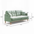 thumbnail image 5 of Modern Minimalist Polyester 3-Seater Sofa 220cm with Waterproof Fabric and USB Charge Port, 5 of 8