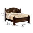 thumbnail image 4 of California King Bed with Paneled Details and Camelback Headboard, Brown, 4 of 7