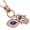 Pink, variant on 925 Sterling Silver Womens Evil Eye Hamsa Blue White CZ Pendant Necklace