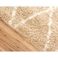 thumbnail image 3 of Unique Loom Trellis Rabat Shag Rug Taupe/Ivory 9' x 12' Rectangle Geometric Comfort Perfect For Living Room Bed Room Dining Room Office, 3 of 7