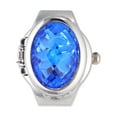 thumbnail image 2 of EeaseMX Anillo de dedo en forma de reloj ovalado especial Anillo de reloj de cuarzo exquisito de moda para hombres y mujeres (azul), 2 of 7
