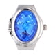 thumbnail image 2 of EeaseMX Anillo de dedo en forma de reloj ovalado especial Anillo de reloj de cuarzo exquisito de moda para hombres y mujeres (azul), 2 of 7