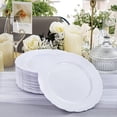 thumbnail image 3 of 60 platos de plástico blanco, platos desechables blancos de alta resistencia, platos de cena blancos de 10,25 pulgadas, platos de plástico duro desechables para fiestas, bodas, 3 of 5
