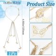 thumbnail image 2 of Golden Butterfly Rhinestone Headbands Wedding Butterfly Headband Elegant Shiny Tassel Butterfly Headpiece Vintage Rhinestone Hair Bands with Plastic Pearl for Birthday Party gold DIY, 2 of 9