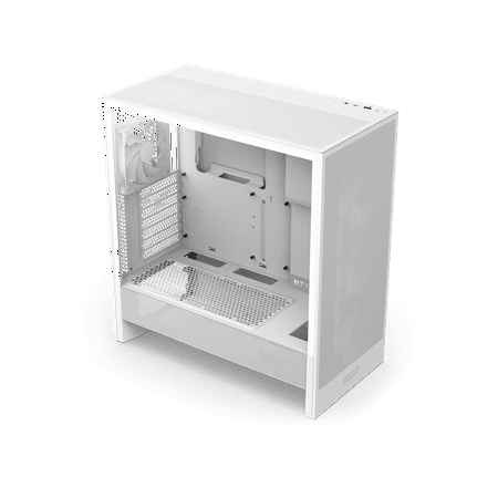 NZXT - H5 Flow RGB 2024 Compact ATX Mid-Tower Airflow Case - White