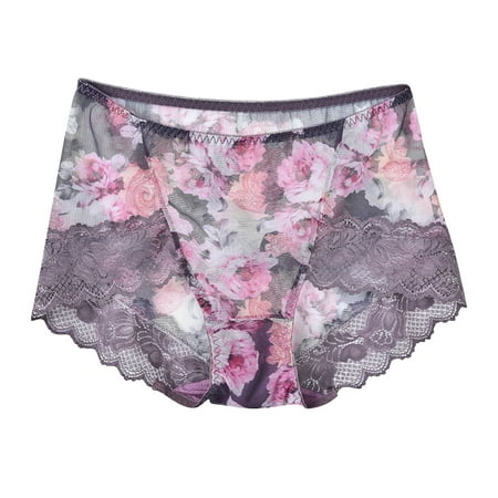 Wancir Womens Sexy Underwear Lace Panties High Waisted Plus Size Ladies Brief for Women