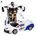 thumbnail image 5 of EASTIN 2Pcs Children One-click Impact Morphing Police Car Robot Autobot Inertial Boy Girl Toy Car,Transforming Robot Police Cars Toys for kids, No Lights, 5 of 7