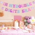 thumbnail image 2 of in My Double Digits Era Banner for Girls - Groovy Disco 10th Birthday Bunting Garlands, Purple Disco Theme Happy 10th Birthday Decorations, 2 of 6