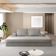 thumbnail image 4 of Miekor Furniture 86.6" Multifunctional Convertible Sofa Bed with 2 Removable Backrests and 2 Pillows,Fuffy Chenille Fabric Sofa,Chaise Lounge,Game Pad,DIY Modern Upholstered Couch,Deep Seat Couch MK56, 4 of 11