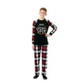 thumbnail image 4 of Ihaphap Family Christmas Matching Pajamas 2025 Christmas Crew Black Pajamas Set, 9-10Y-Kid, 4 of 6