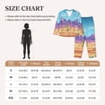 thumbnail image 4 of Daiia Pixel Desert Landscape for Women's Long-Sleeved Pajama Set – Soft & Comfortable Sleepwear Button-Up Pajamas Cozy Lounge Wear-Large, 4 of 7