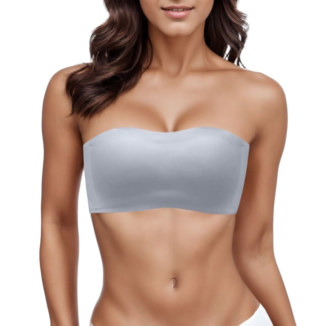 MIONGO Women's Comfortable Sexy Thin Strapless Non Traceless Breathable Bra for Everyday Wear