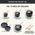thumbnail image 6 of GreenPan 12-Piece Swift Cookware Set, Ceramic Nonstick, Dishwasher & Oven Safe, Stainless Steel Handles, 6 of 10