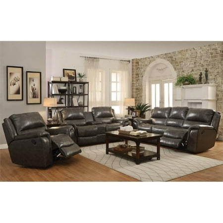 Coaster Wingfield 3 Piece Leather Reclining Sofa Set With Usb Port Leather Reclining Sofa Set