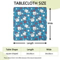 thumbnail image 2 of Blue Stars and Baseballs Pattern Square Fitted Tablecloth with Elastic Edge,Square Table Cover,Washable Elastic Table Cover for Home Kitchen Party Decor 34"x34", 2 of 6