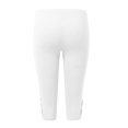 thumbnail image 5 of MNCEKFOD Womens Capri Pants Elastic Midi Waist Sports Lace Yoga Pants Stretch with Pockets Summer Beach Modern Fit Leisure Trousers 2025 White XL, 5 of 5