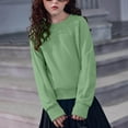 thumbnail image 4 of Kovlvoll Children's Girls Clothes Crewneck Sweatshirts Long Sleeve with Thumb Hole Casual Toddler Workout Athletic Pullover Tops, 4 of 6