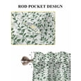 thumbnail image 6 of Green Ivy Leaves 2 Panel Kitchen Curtains for Small Windows, Spring Plants Botanical Modern Country Bathroom Tier Curtain, Short Window Treatment for Bedroom/Living Room 55"x24", 6 of 6